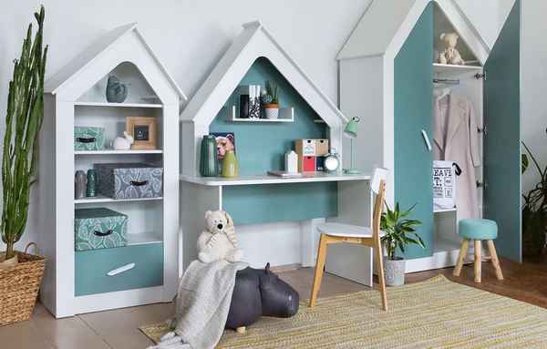 Детский шкаф в виде домика: фото, идея для интерьера