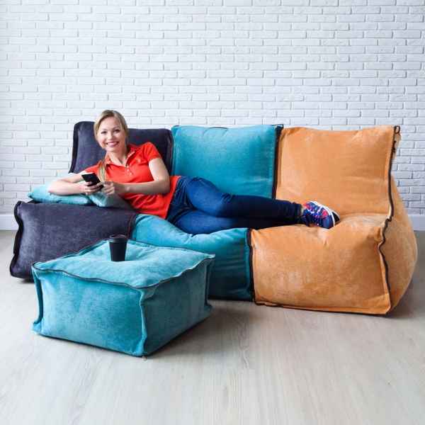 Стильный диван из мягких модулей: фото, идея для дома